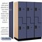 Salsbury Industries 2 Tier 'S' Designer Locker, 54"Wx76"Hx21"D, 6 Door, Blue 18-27361BLU - alternate 5